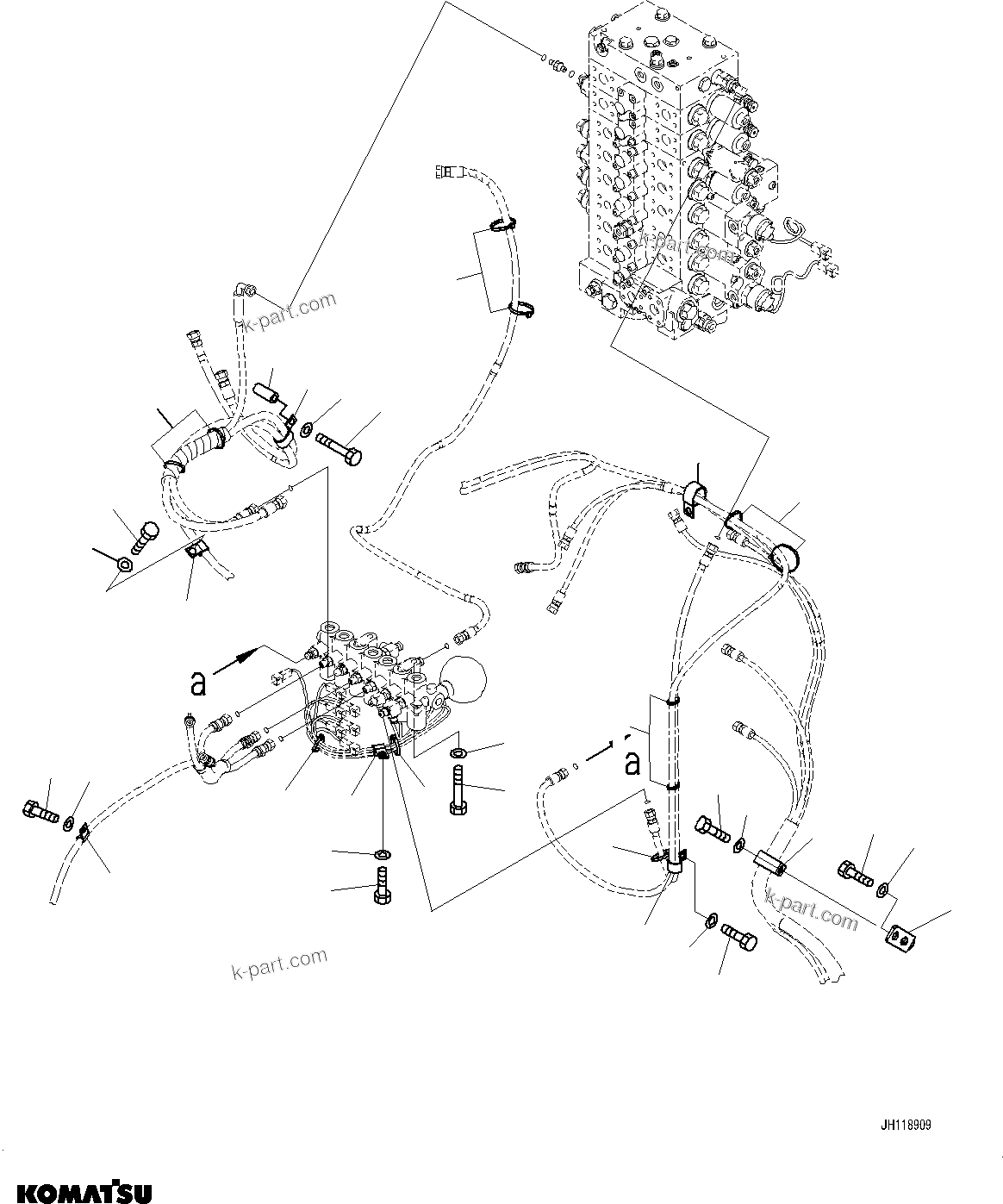 Komatsu parts book diagram for PC210LCI-11E0 S/N 600001-UP: SOLENOID VALVE, MOUNTING(#500470-)