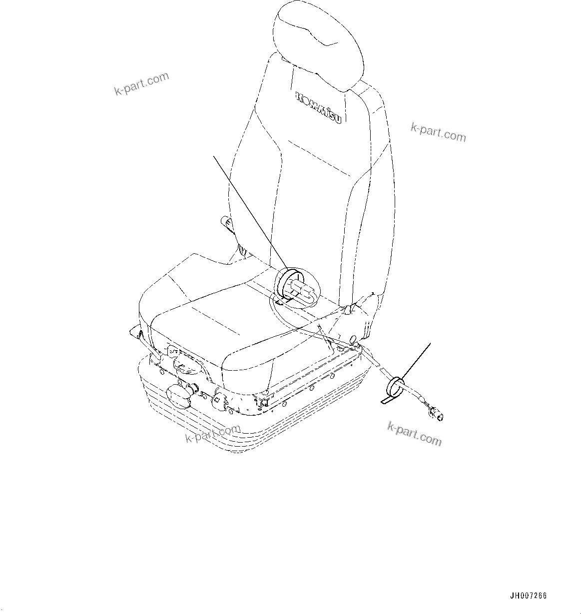 Komatsu parts book diagram for PC210LCI-11E0 S/N 600001-UP: OPERATOR'S SEAT, BAND(#500470-)