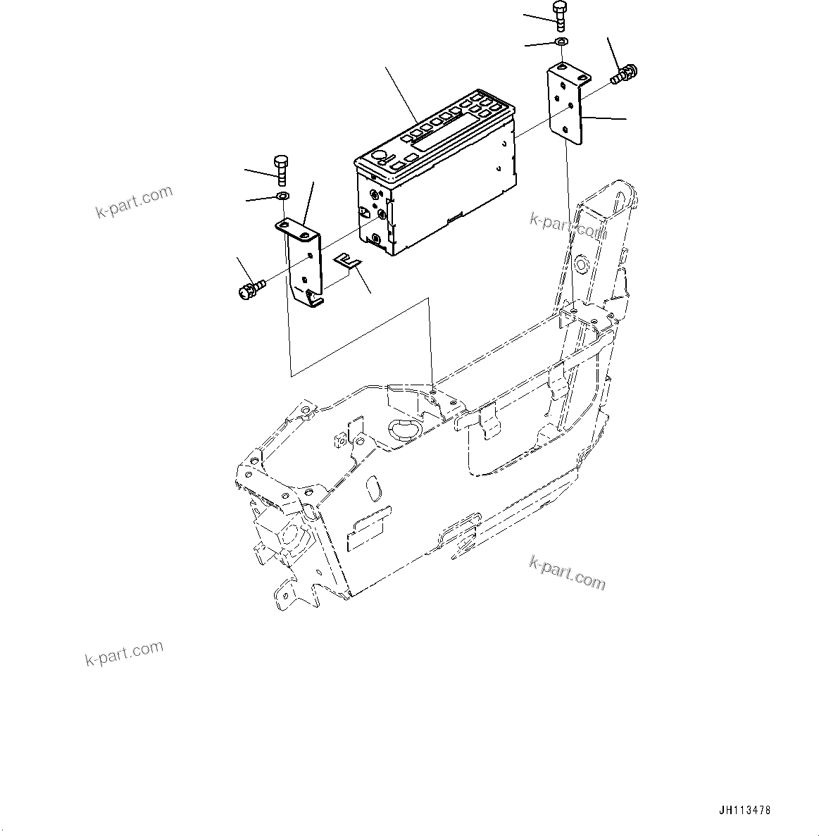 Komatsu parts book diagram for PC210LCI-11E0 S/N 600001-UP: RADIO, (#508186-)