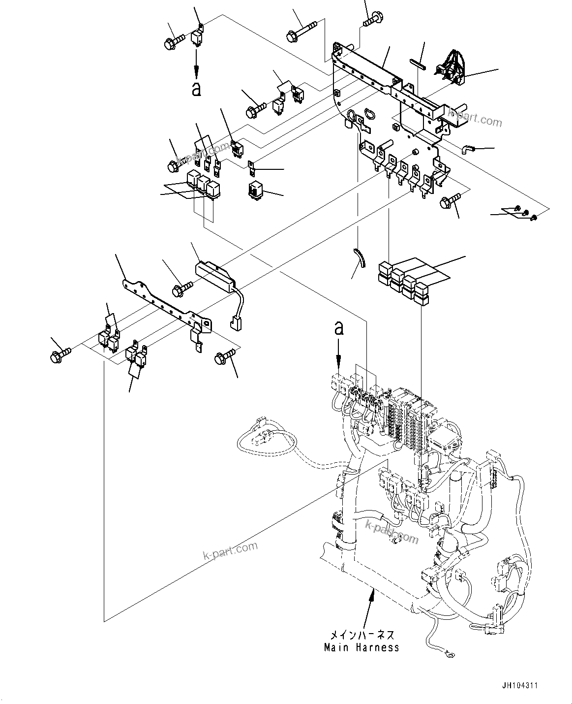 Komatsu parts book diagram for PC210LCI-11E0 S/N 600001-UP: CAB, CAB IN PARTS, PUMP CONTROLLER AND RELAY(#600001-)