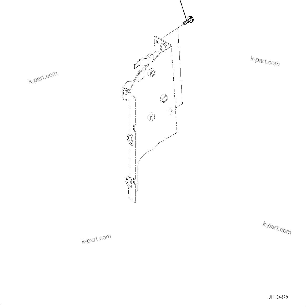 Komatsu parts book diagram for PC210LCI-11E0 S/N 600001-UP: CAB, BLIND PARTS (2/3)(#600001-)