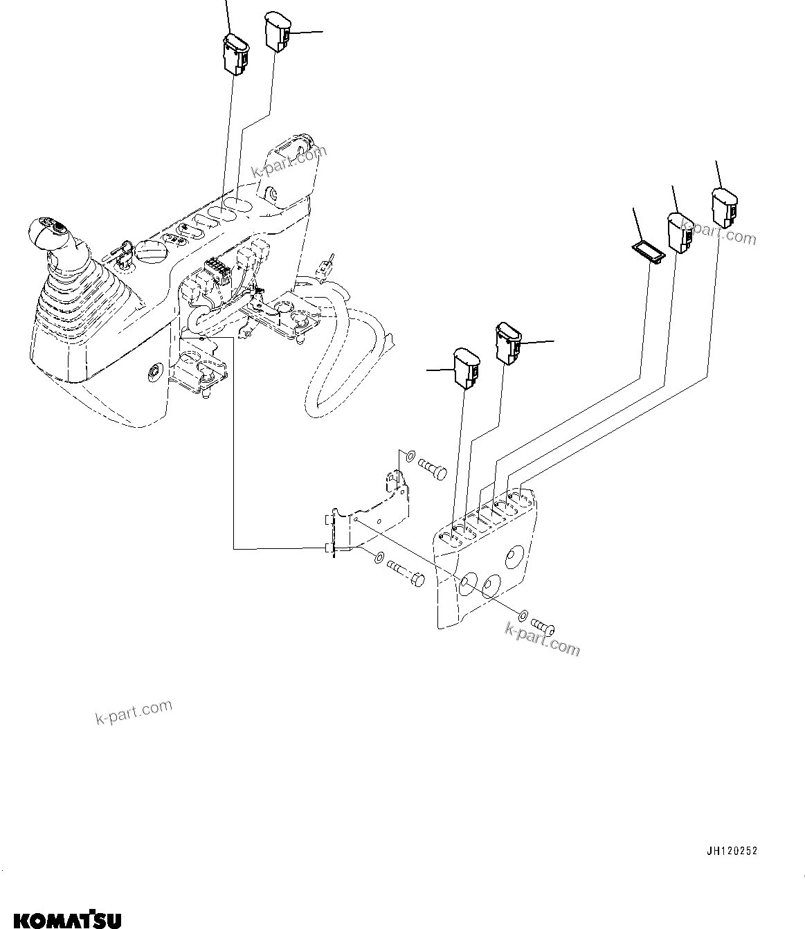 Komatsu parts book diagram for PC210LCI-11E0 S/N 600001-UP: ADDITIONAL SWITCH, (#600001-)