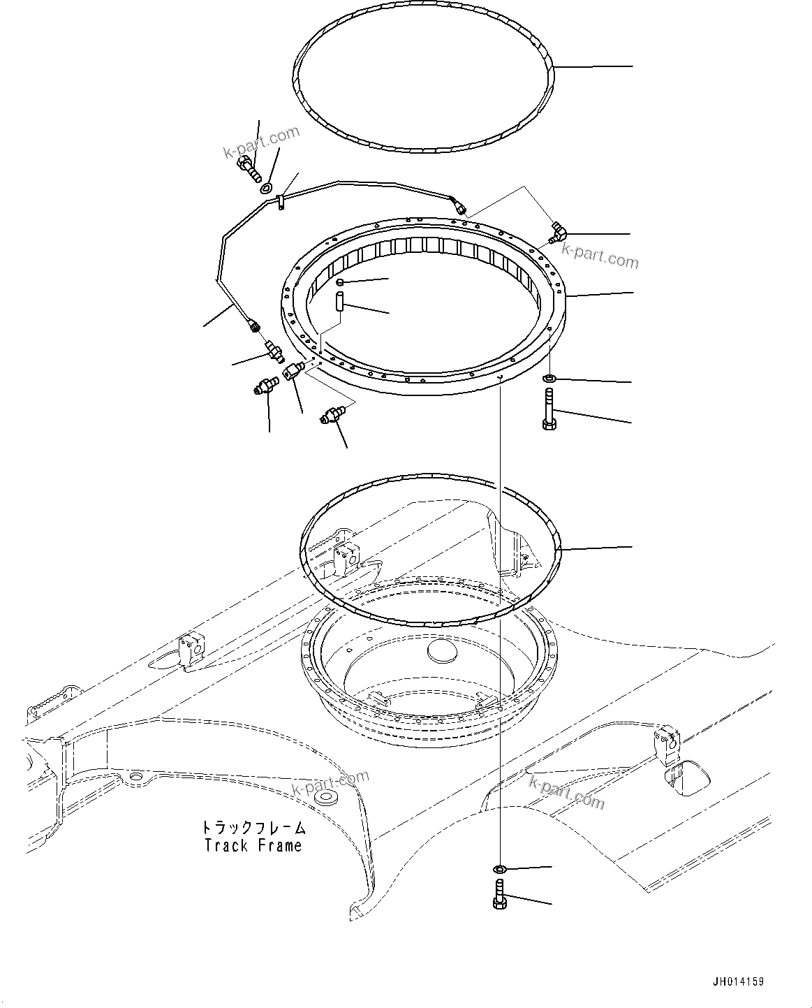 Komatsu parts book diagram for PC210LCI-11E0 S/N 600001-UP: SWING CIRCLE, (#509700-)