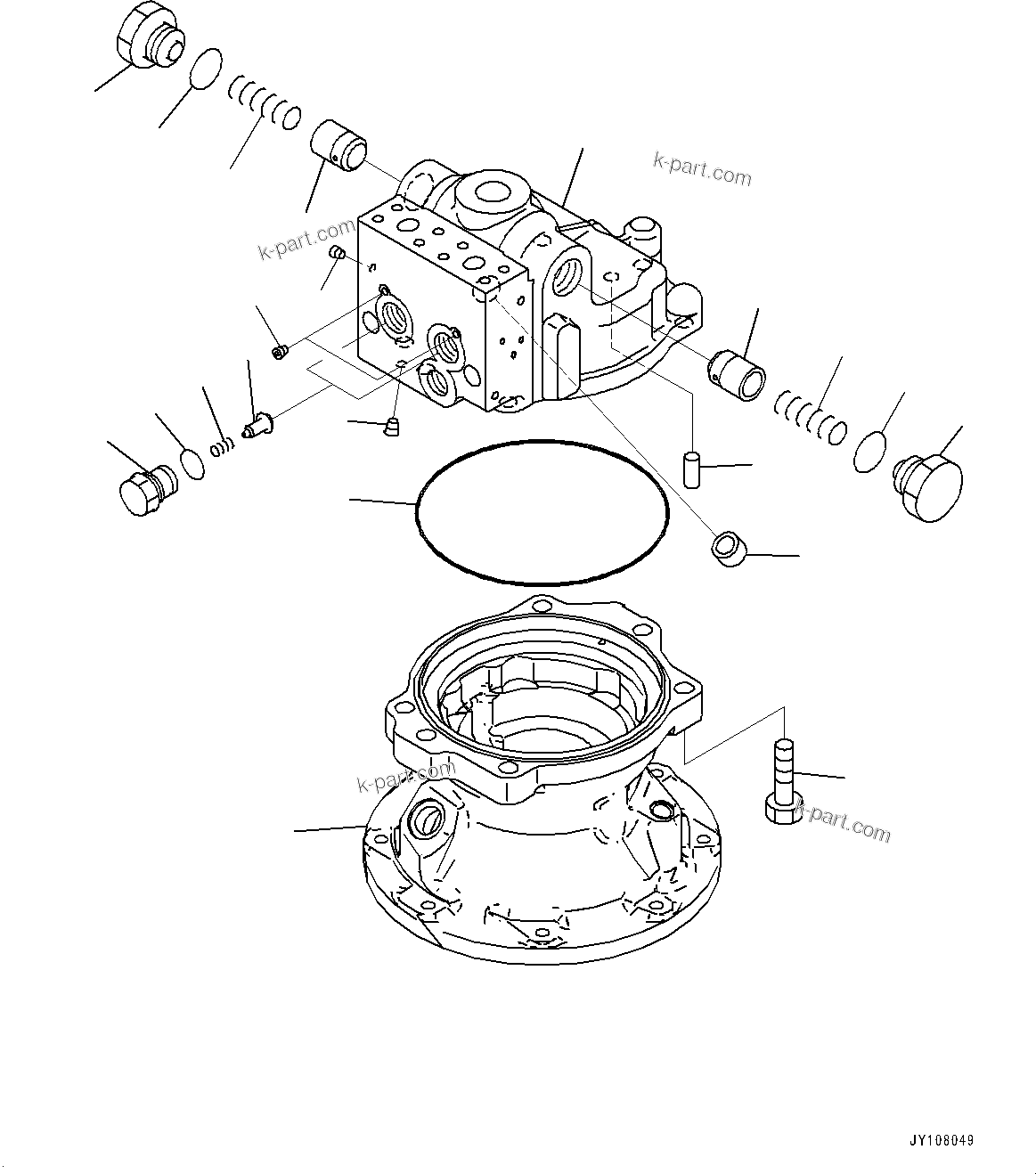 Komatsu parts book diagram for PC210LCI-11E0 S/N 600001-UP: SWING MACHINERY AND MOTOR, INNER PARTS, SWING MOTOR (1/3)(#504177-)