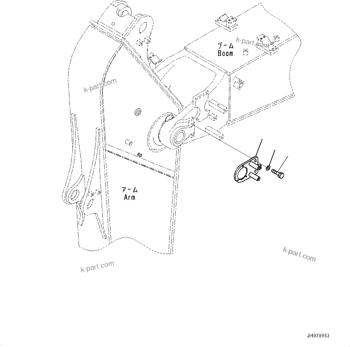Komatsu parts book diagram for PC210LCI-11E0 S/N 600001-UP: BOOM, BRACKET(#500470-)