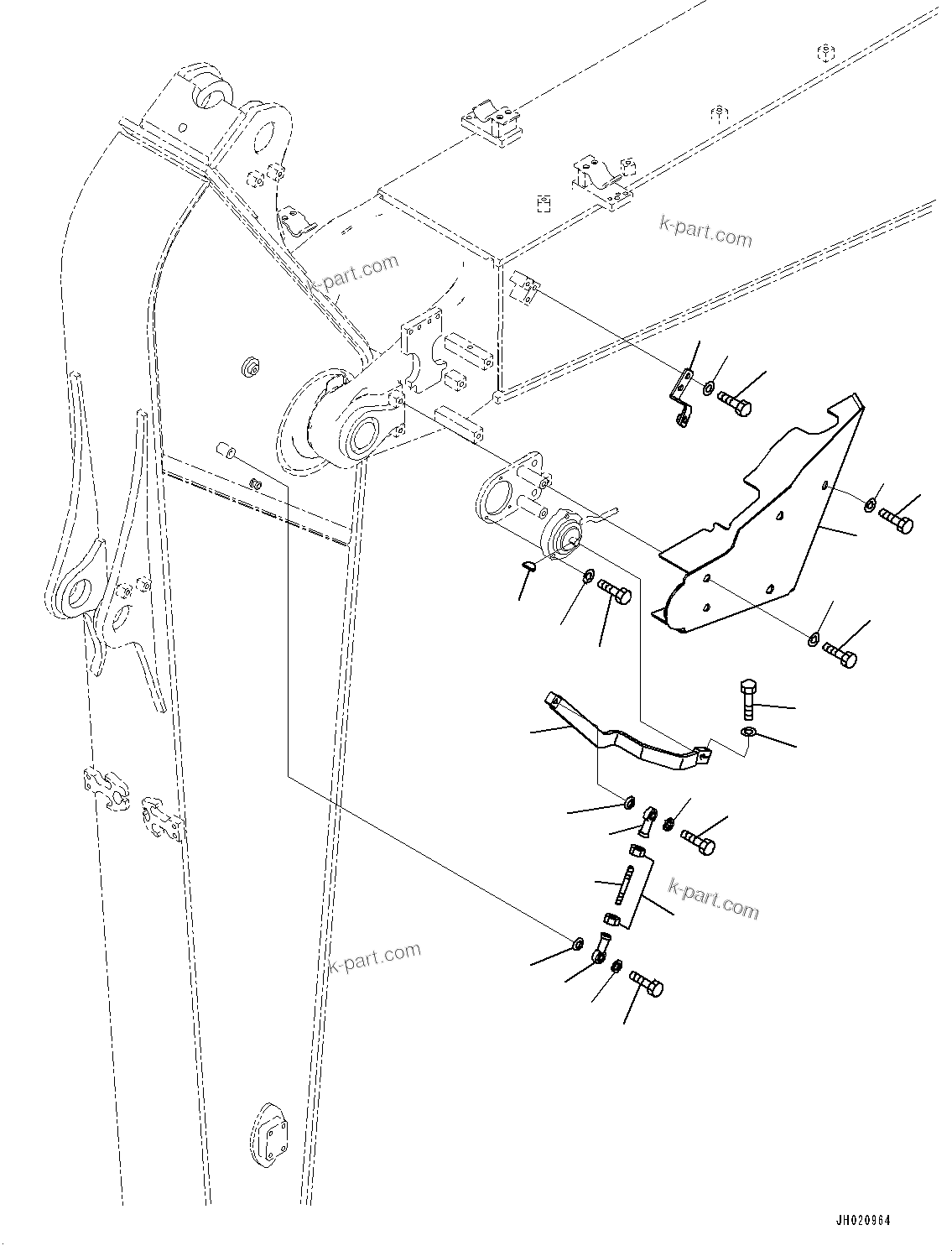 Komatsu parts book diagram for PC210LCI-11E0 S/N 600001-UP: BOOM, SENSOR RELATED PARTS(#500470-)