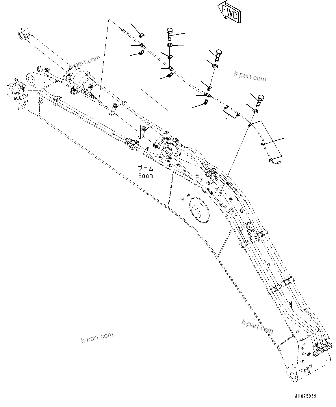 Komatsu parts book diagram for PC210LCI-11E0 S/N 600001-UP: ARM CYLINDER, WIRING HARNESS(#500470-)