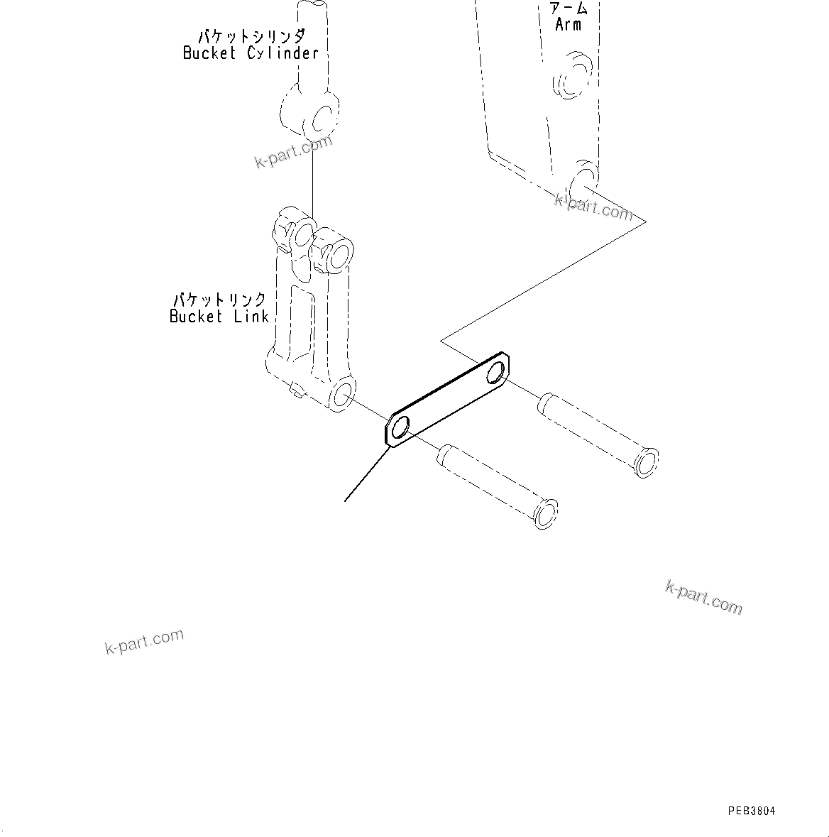 Komatsu parts book diagram for PC210LCI-11E0 S/N 600001-UP: SHIPPING PARTS, (#500470-)