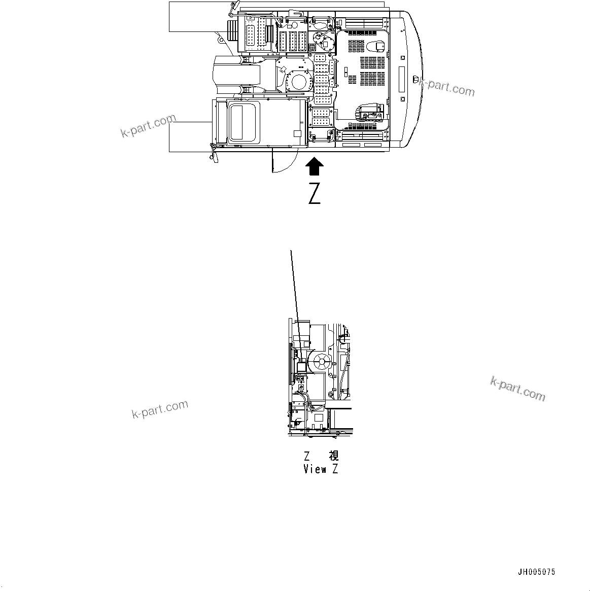 Komatsu parts book diagram for PC210LCI-11E0 S/N 600001-UP: PLATES, AIR CLEANER, (#500470-)