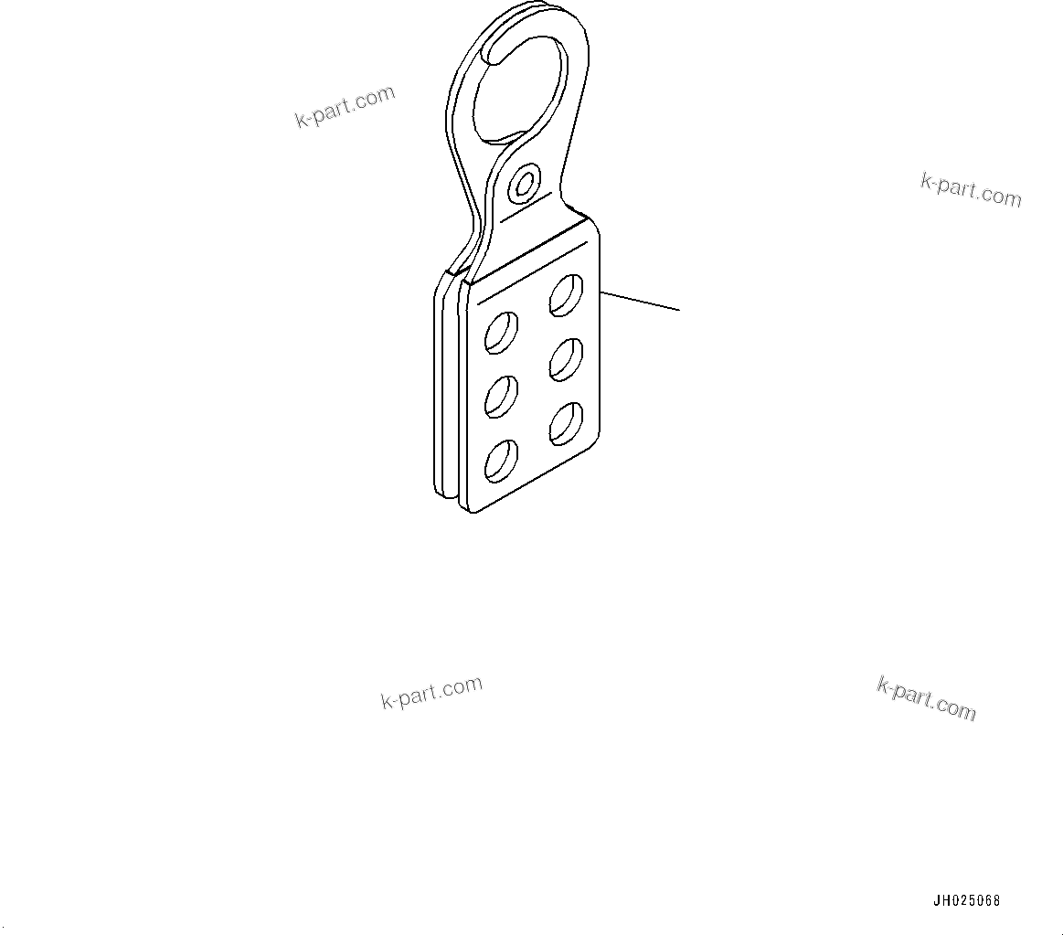 Komatsu parts book diagram for PC210LCI-11E0 S/N 600001-UP: LOCK OUT HASP, (#500470-)
