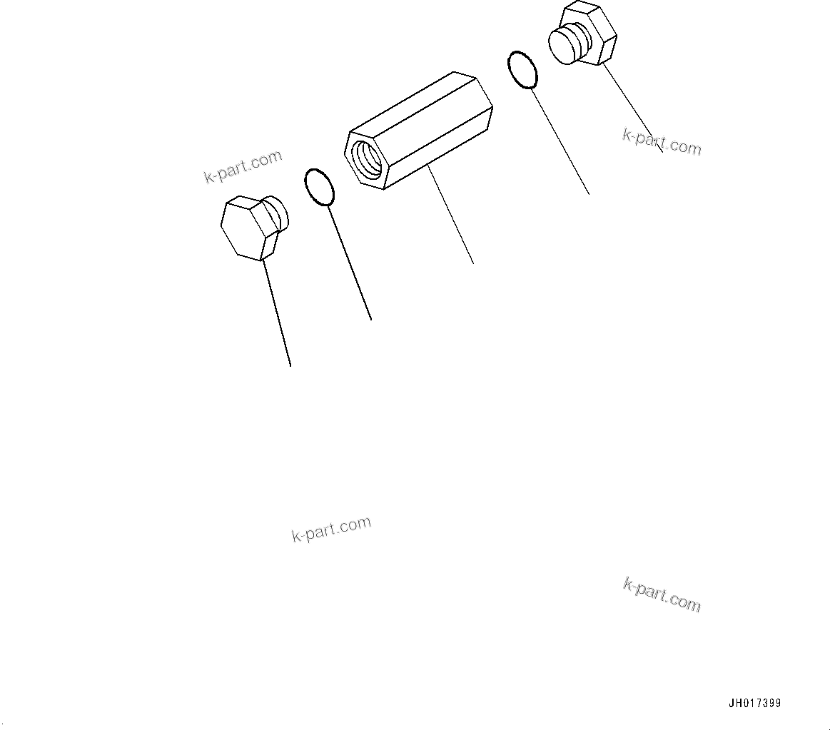 Komatsu parts book diagram for PC210LCI-11E0 S/N 600001-UP: BYPASS ADAPTER, (#500470-)