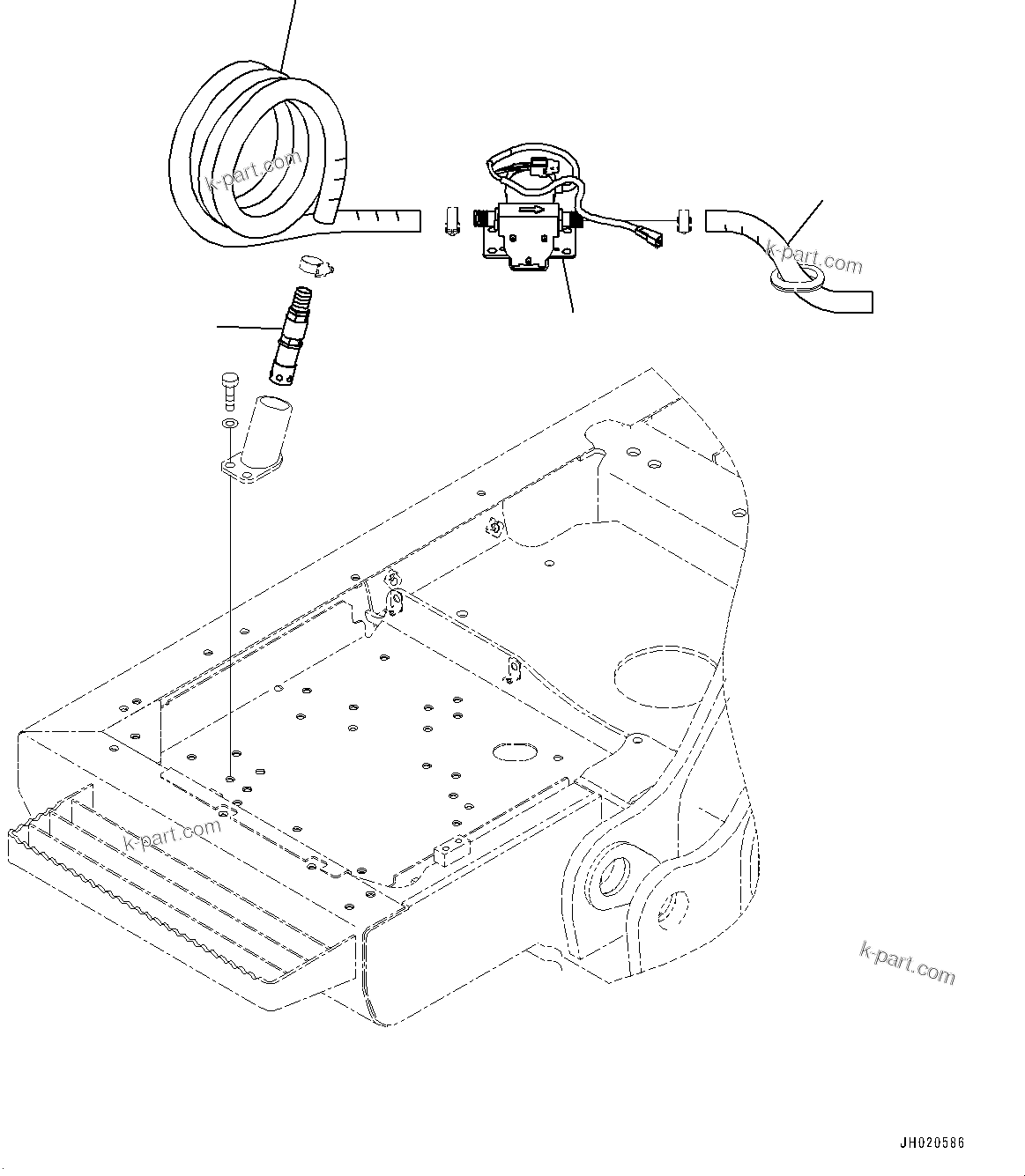 Komatsu parts book diagram for PC210LCI-11E0 S/N 600001-UP: REFUELING PUMP, PUMP(#500470-)