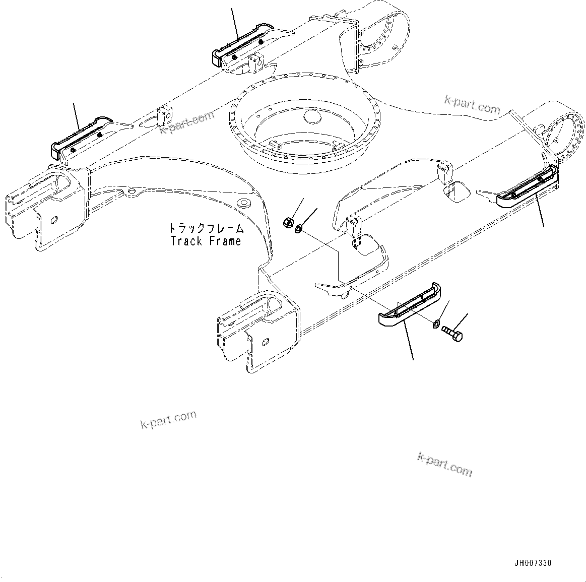 Komatsu parts book diagram for PC210LCI-11E0 S/N 600001-UP: ADDITIONAL TRACK FRAME STEP, (#500470-)
