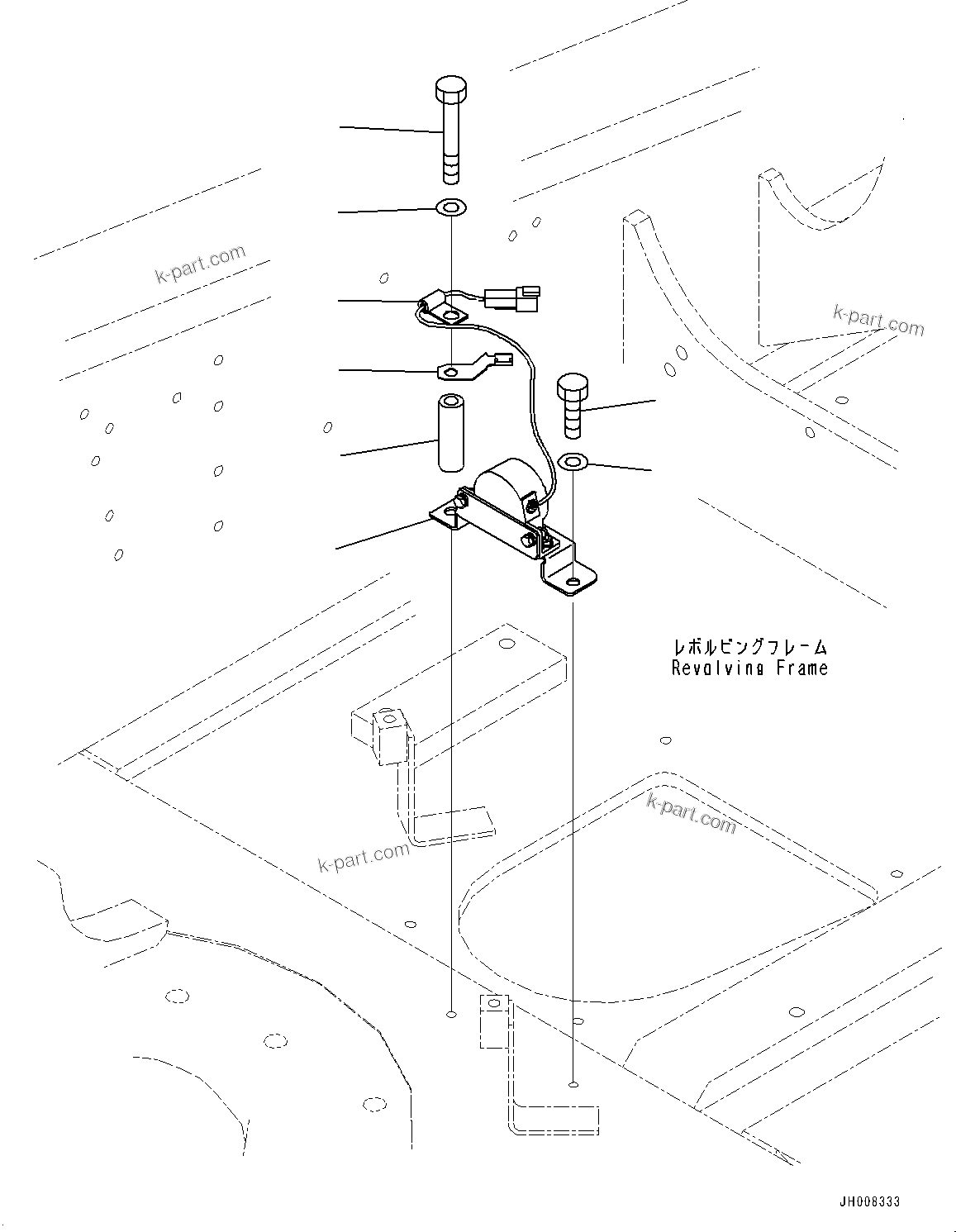 Komatsu parts book diagram for PC350LC-8M0 S/N 85001-UP: TRAVEL ALARM, (#80001-)