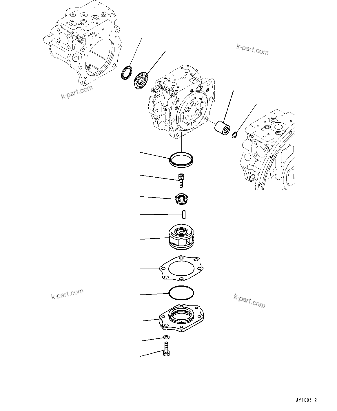 Komatsu parts book diagram for PC350LC-8M0 S/N 85001-UP: HYDRAULIC PUMP, PISTON PUMP (10/12)(#82610-)