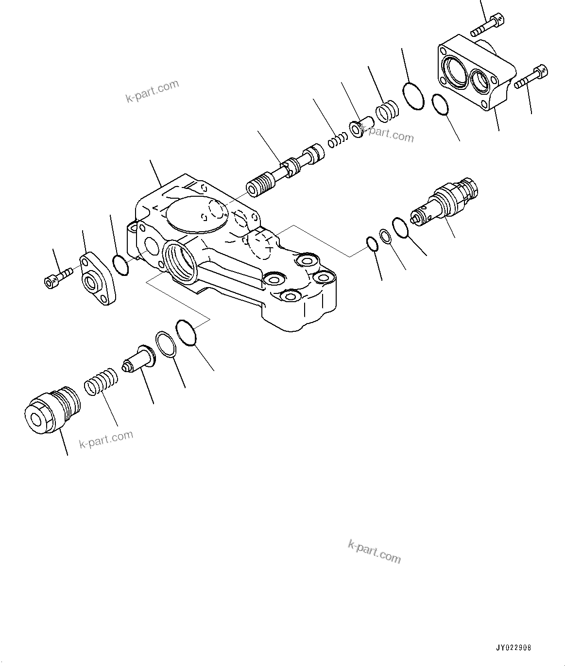 Komatsu parts book diagram for PC350LC-8M0 S/N 85001-UP: ANTI-DROP VALVE PIPING, ARM ANTI-DROP VALVE(#80001-81683)