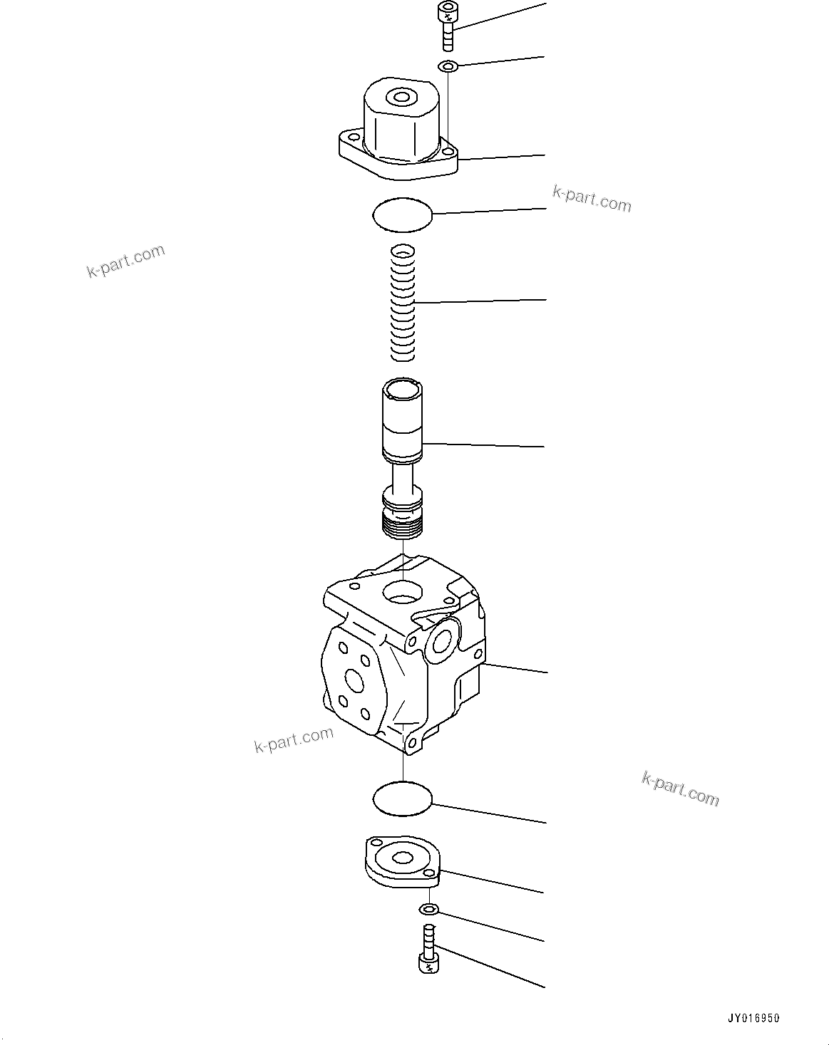 Komatsu parts book diagram for PC350LC-8M0 S/N 85001-UP: ACTUATOR PIPING, SELECTOR VALVE(#80001-)