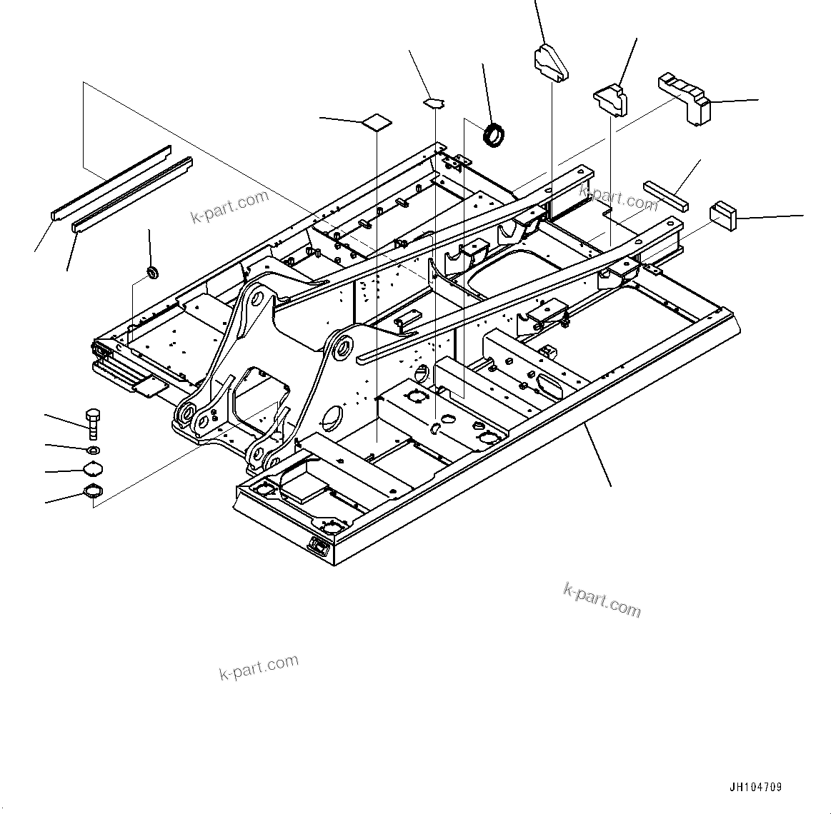 Komatsu parts book diagram for PC350LC-8M0 S/N 85001-UP: REVOLVING FRAME, (#81921-)