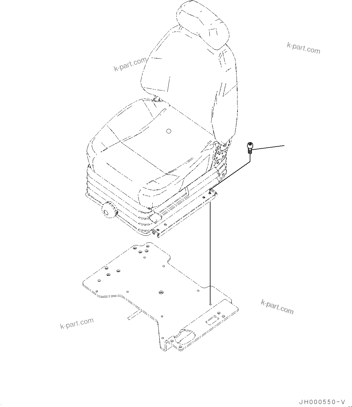 Komatsu parts book diagram for PC350LC-8M0 S/N 85001-UP: OPERATOR'S SEAT, (#80002-)