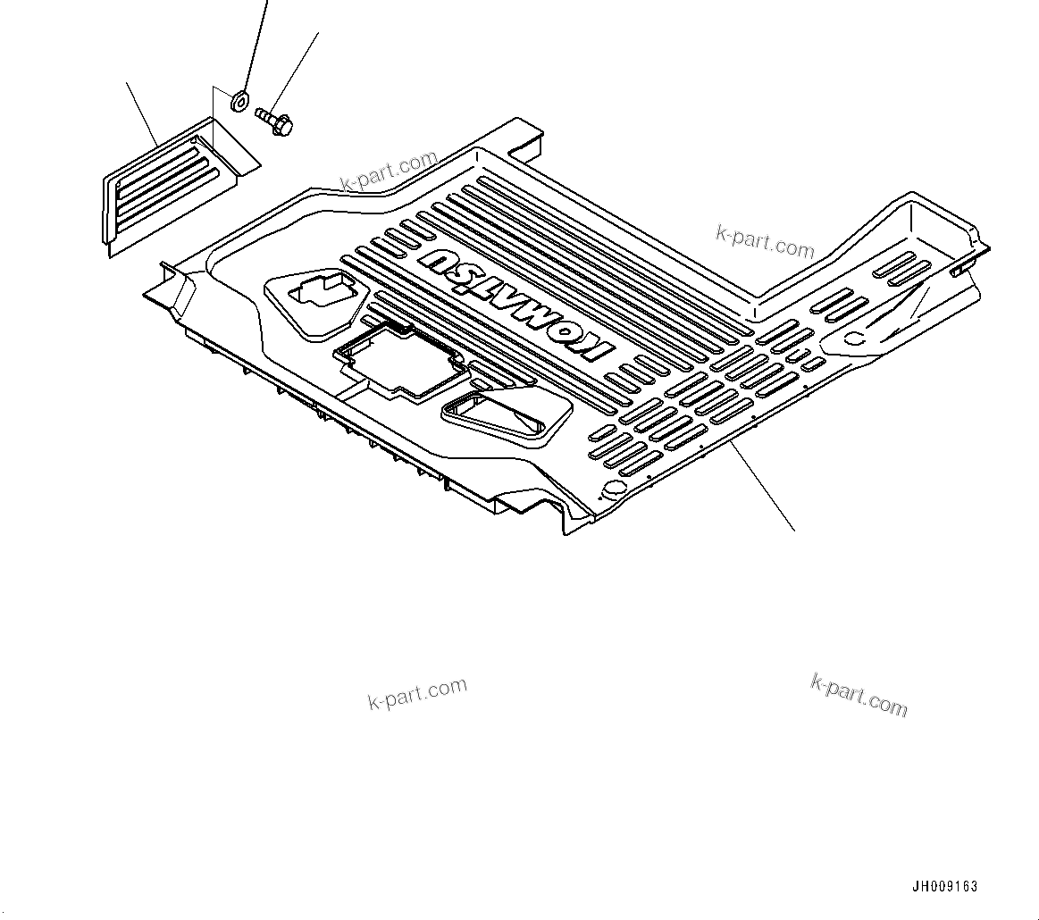 Komatsu parts book diagram for PC350LC-8M0 S/N 85001-UP: FLOOR MAT, (#80167-)