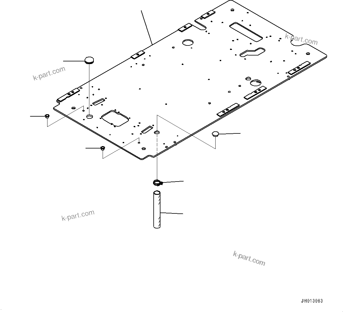 Komatsu parts book diagram for PC350LC-8M0 S/N 85001-UP: CAB, FLOOR, FRAME(#83924-)