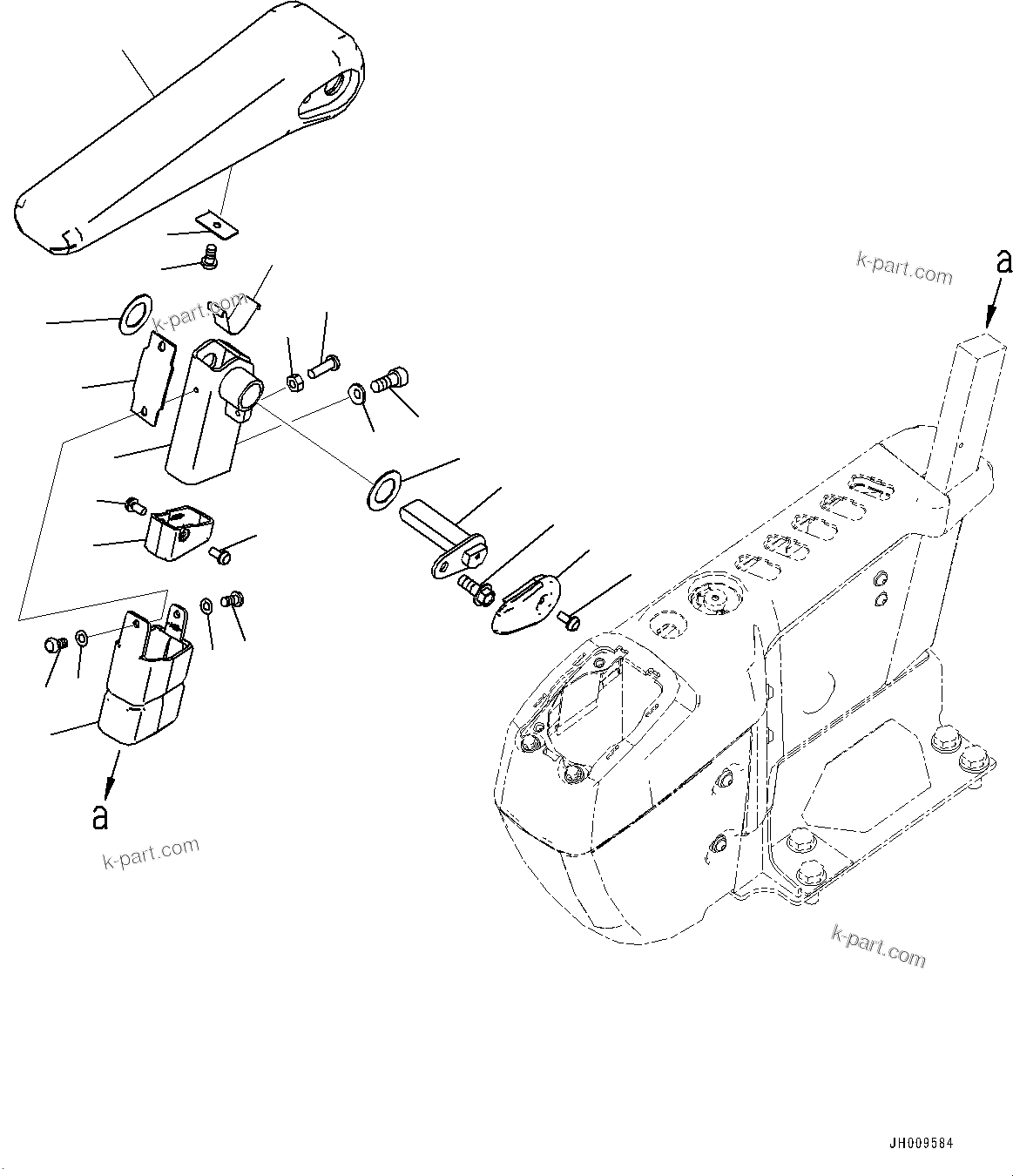 Komatsu parts book diagram for PC350LC-8M0 S/N 85001-UP: CAB, FLOOR, ARMREST, R.H.(#85001-)