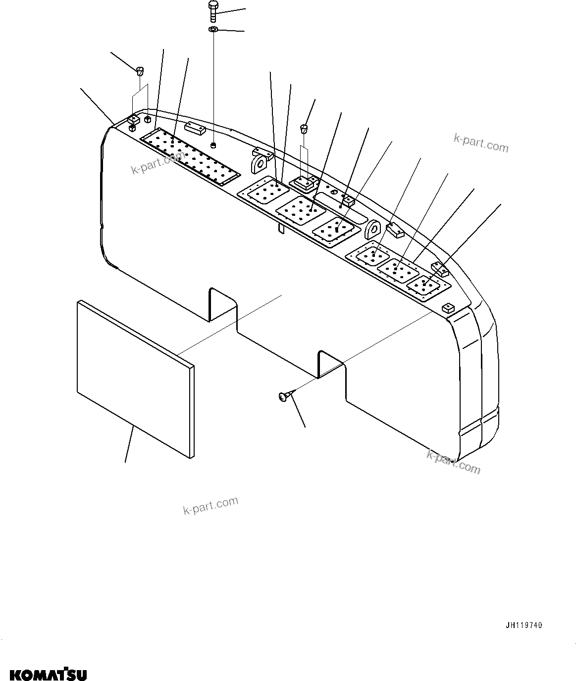 Komatsu parts book diagram for PC350LC-8M0 S/N 85001-UP: COUNTERWEIGHT, (6370KG)(#85001-)
