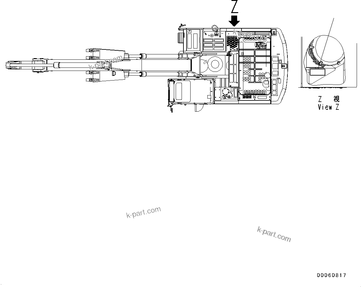 Komatsu parts book diagram for PC350LC-8M0 S/N 85001-UP: PLATES, AIR CLEANER, (#80001-)