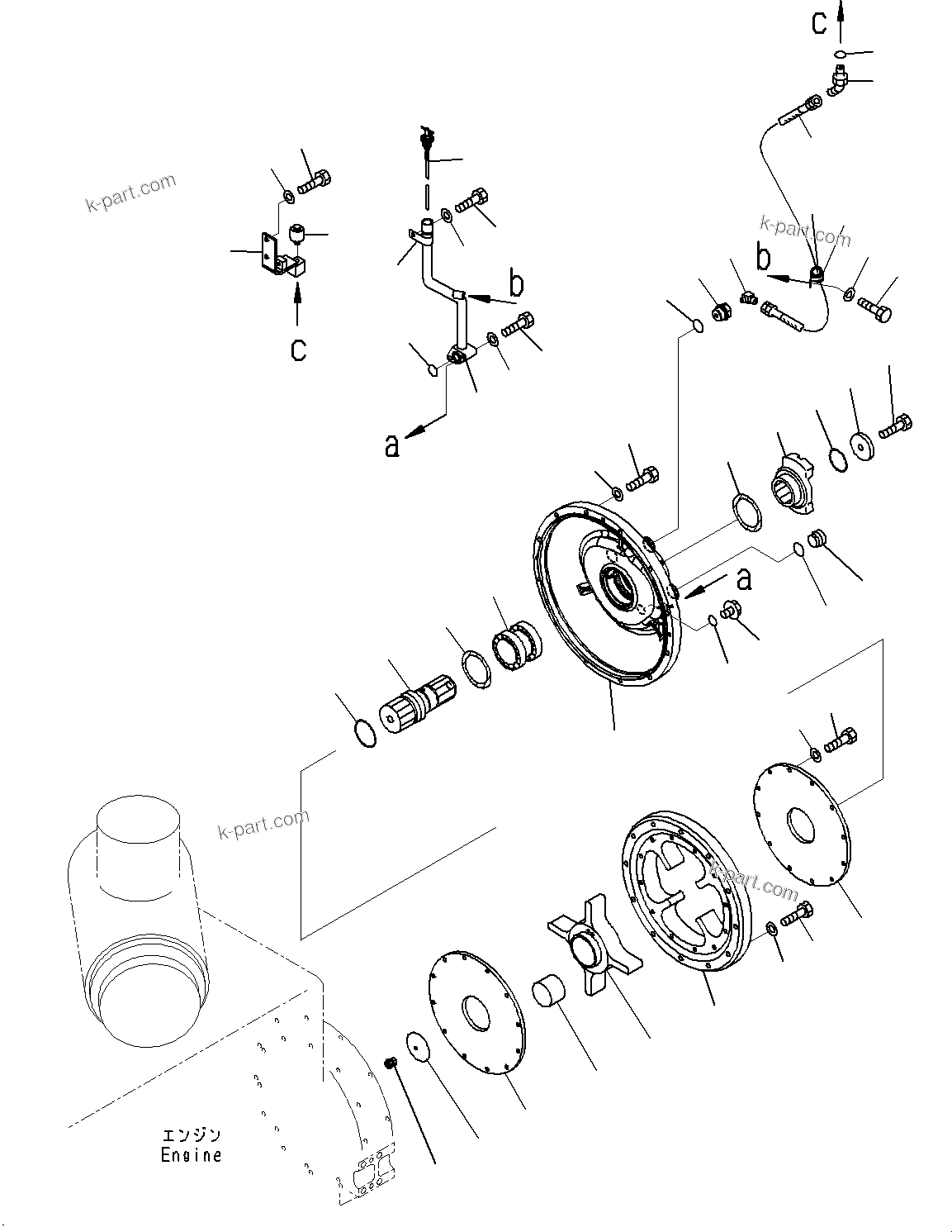 Komatsu parts book diagram for D85MS-15 S/N 2101-UP: DAMPER, (#1006-1006)