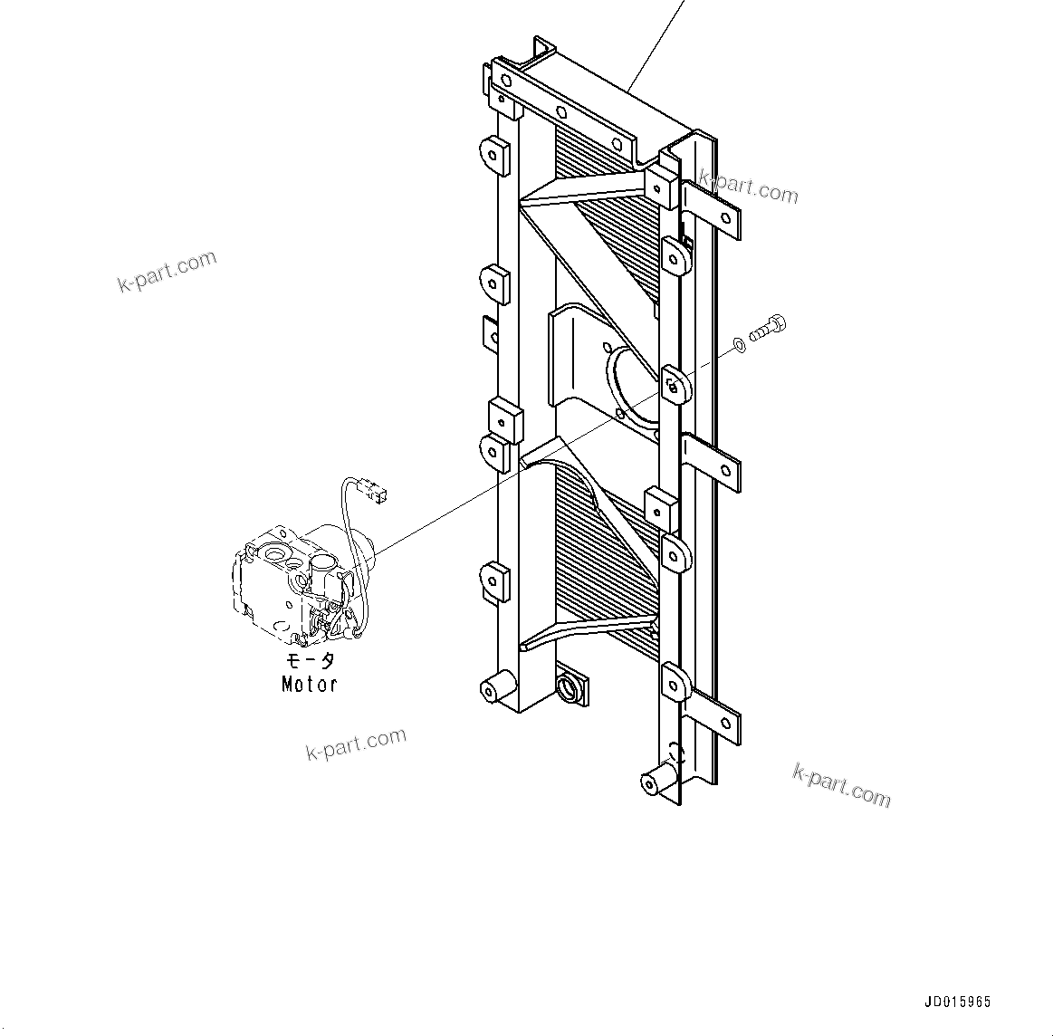 Komatsu parts book diagram for D85MS-15 S/N 2101-UP: COOLING FAN DRIVE, BLOWER MOTOR (1/2)(#1006-)