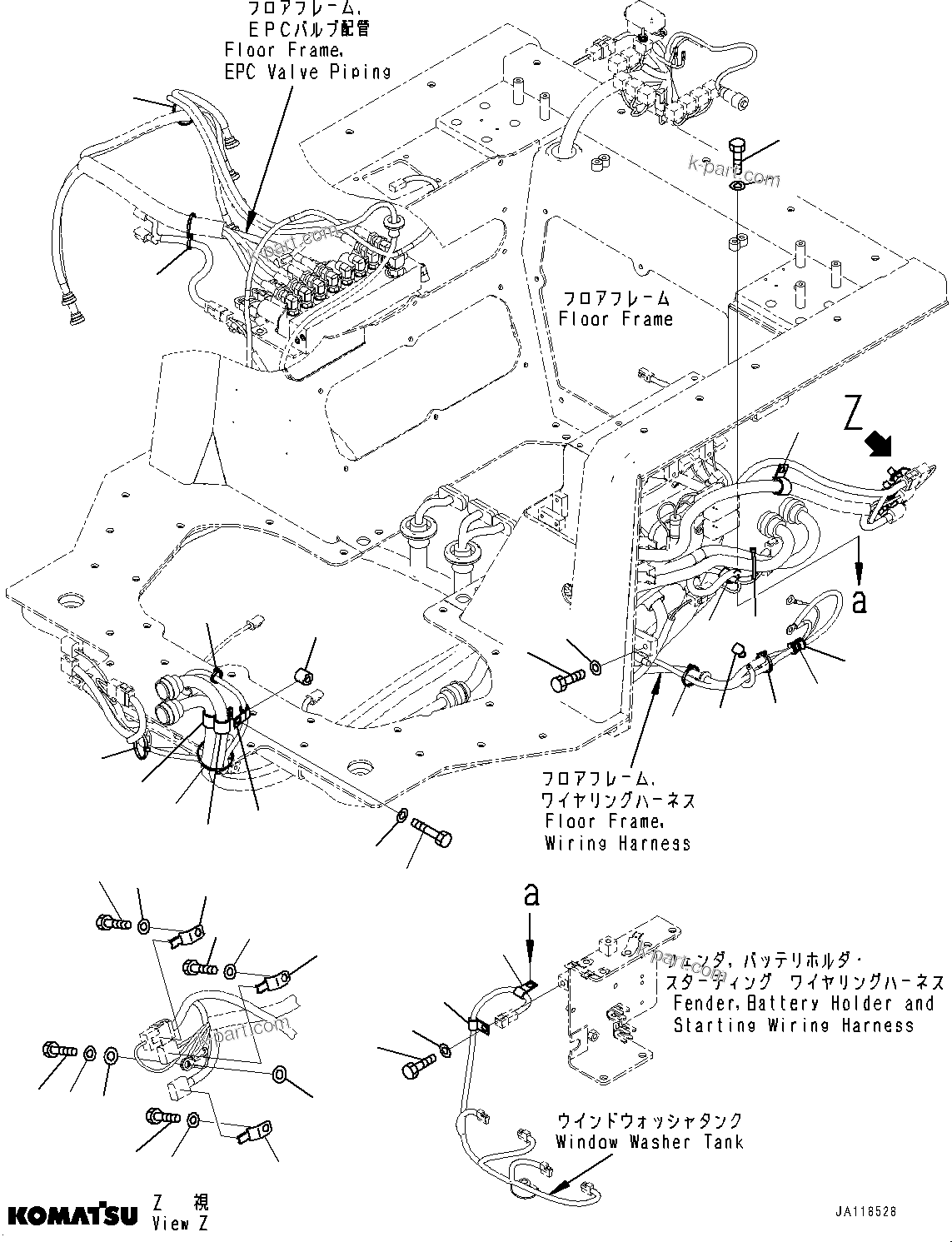Komatsu parts book diagram for D85MS-15 S/N 2101-UP: WIRING HARNESS, (#2003-)