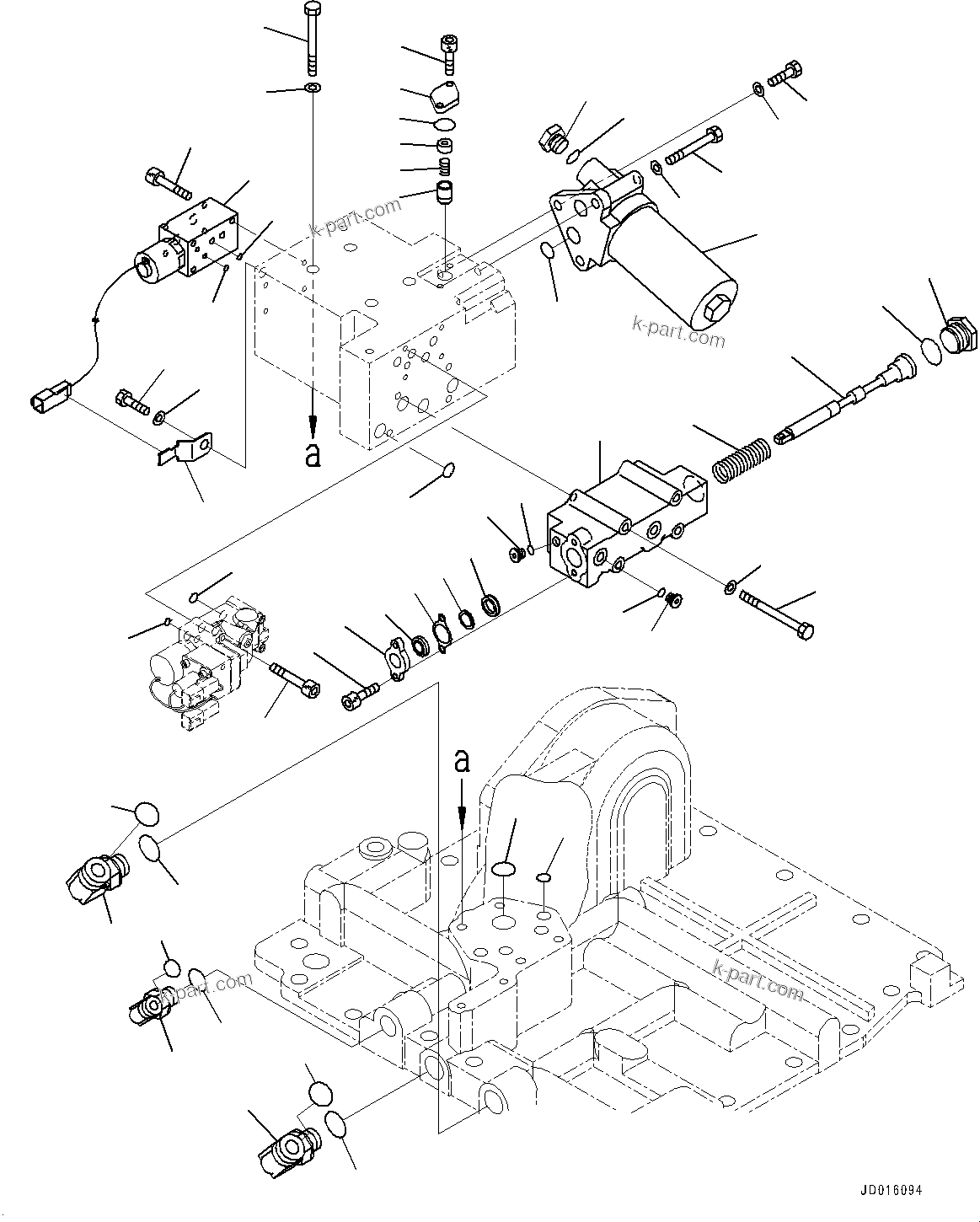 Komatsu parts book diagram for D85MS-15 S/N 2101-UP: POWER TRAIN, STEERING VALVE (2/2)(#1006-)