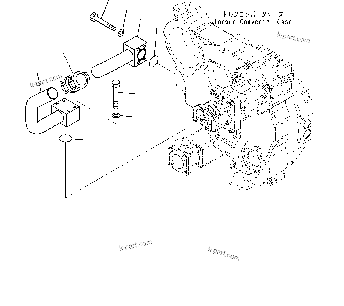 Komatsu parts book diagram for D85MS-15 S/N 2101-UP: POWER TRAIN, SUCTION PIPING(#1006-)