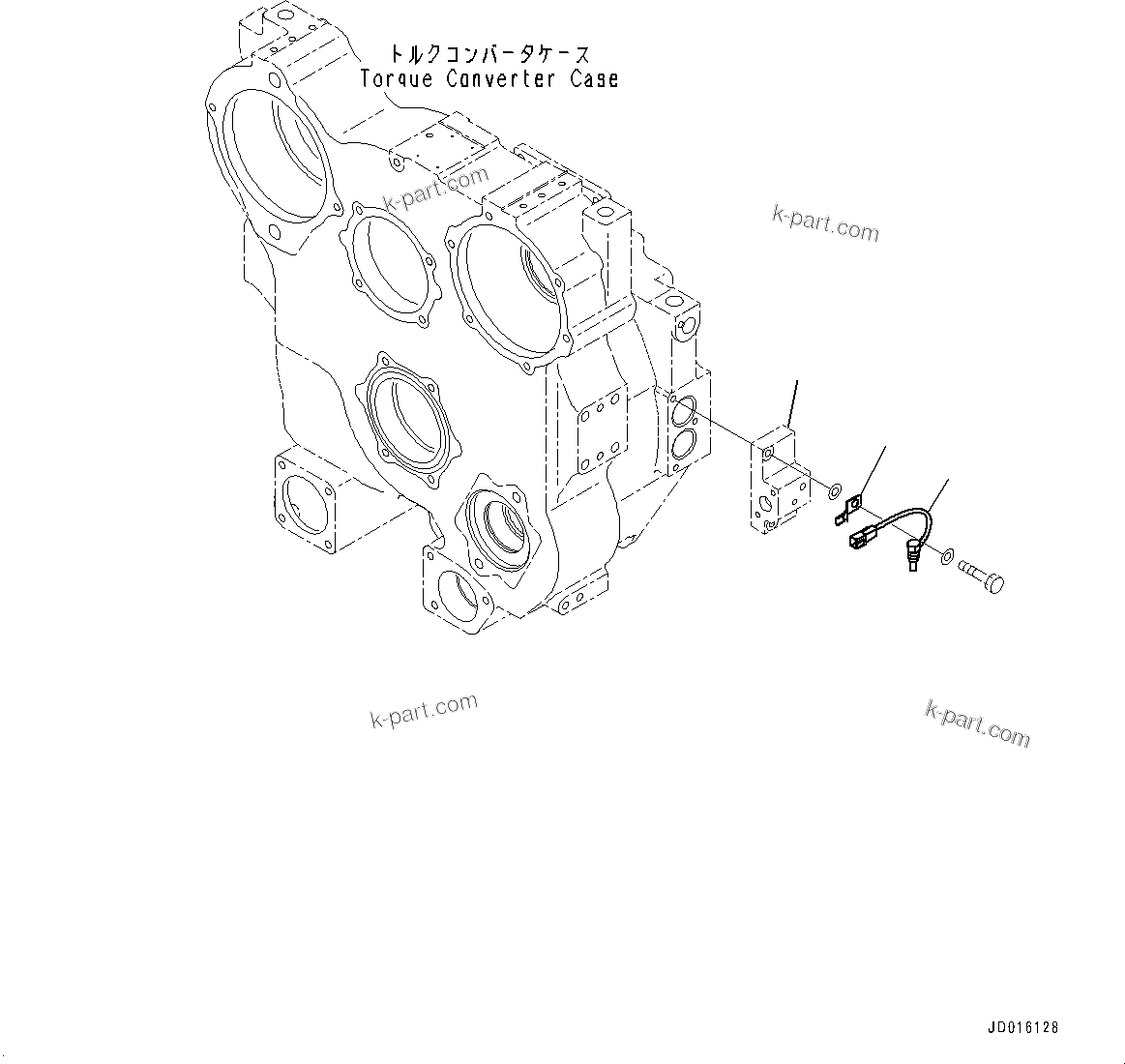 Komatsu parts book diagram for D85MS-15 S/N 2101-UP: POWER TRAIN, ELECTRIC PARTS(#1006-)