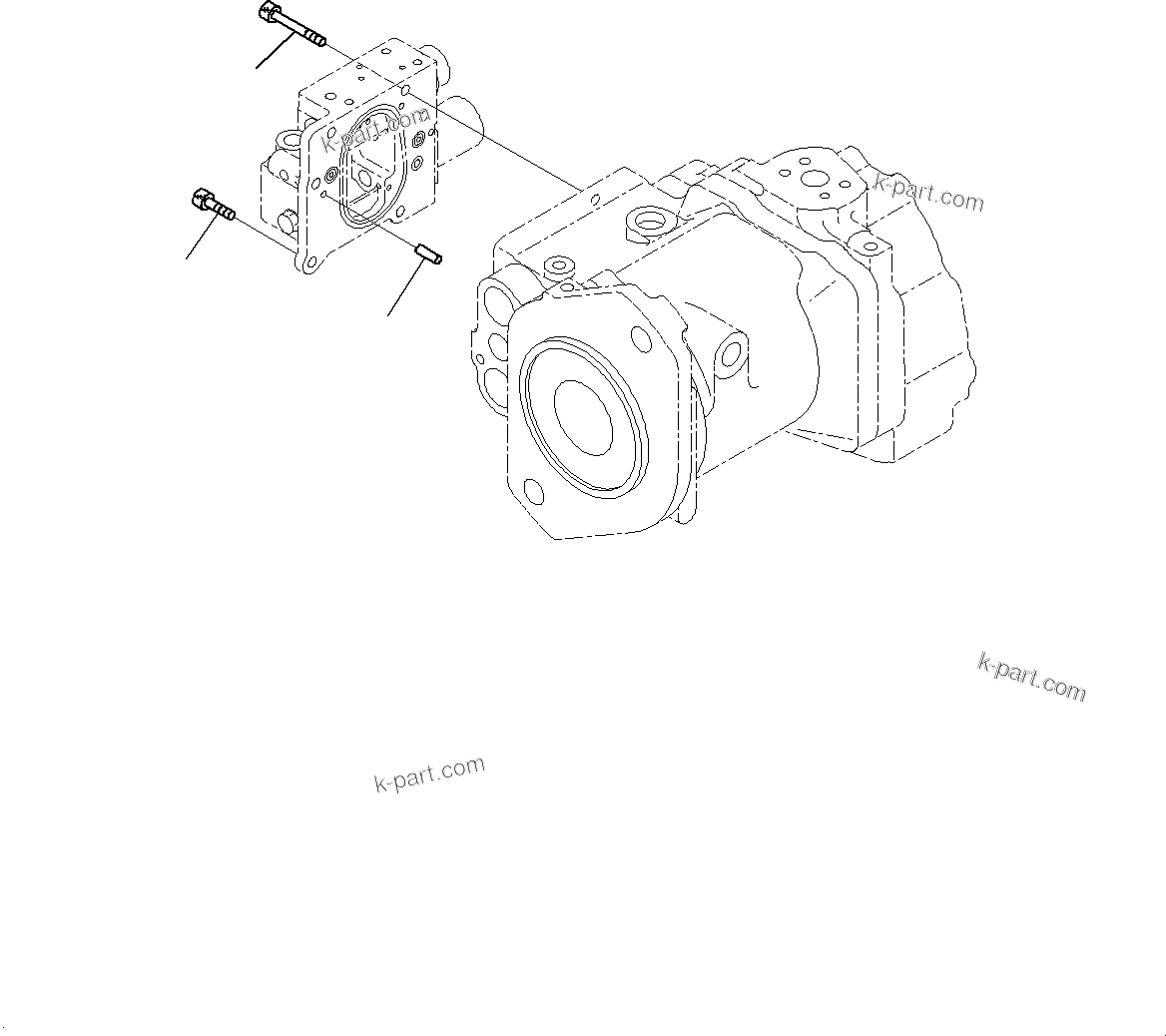 Komatsu parts book diagram for D85MS-15 S/N 2101-UP: POWER TRAIN HYDRAULIC PIPING, PUMP (6/6)(#1006-)