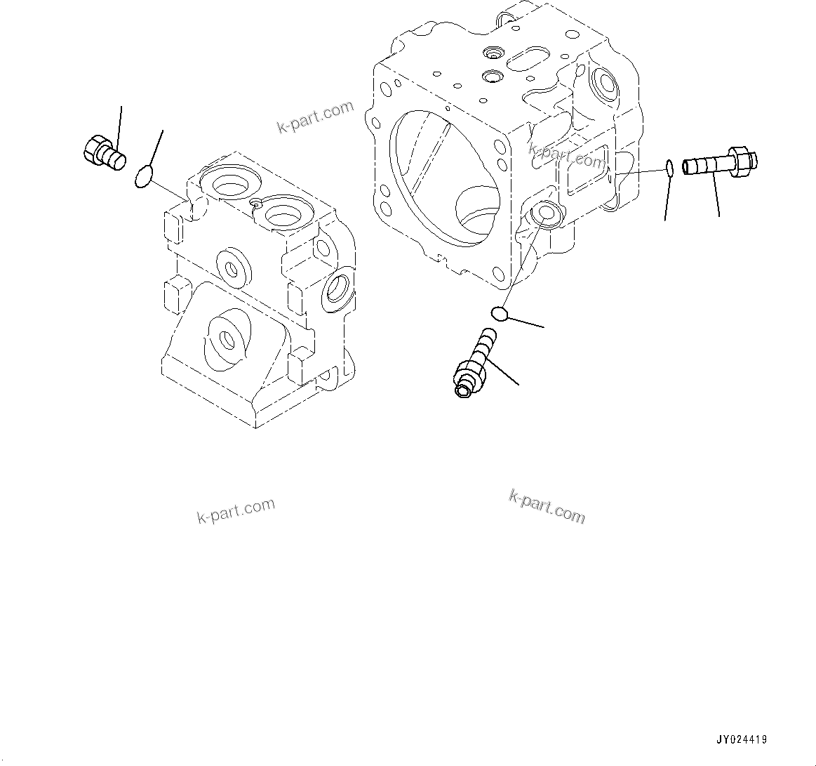 Komatsu parts book diagram for D85MS-15 S/N 2101-UP: POWER TRAIN HYDRAULIC PIPING, FAN PUMP (8/8)(#1006-)