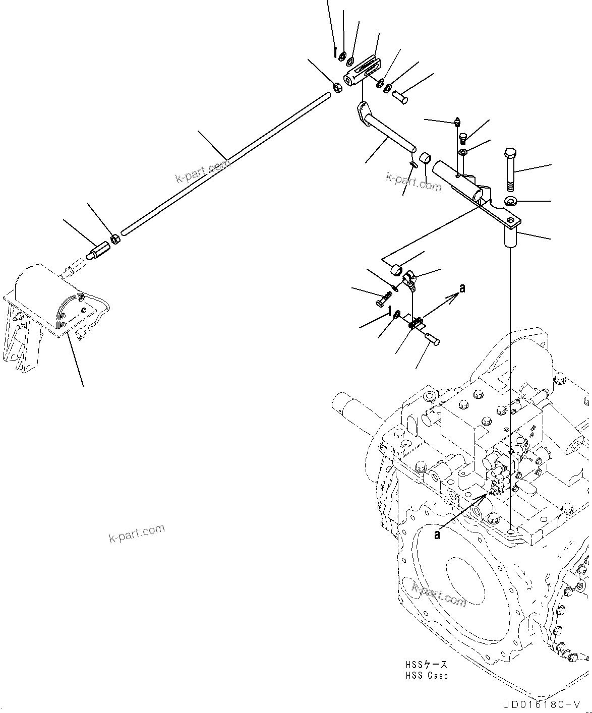 Komatsu parts book diagram for D85MS-15 S/N 2101-UP: BRAKE ROD CONTROL, H.S.S. GEAR(#1006-)