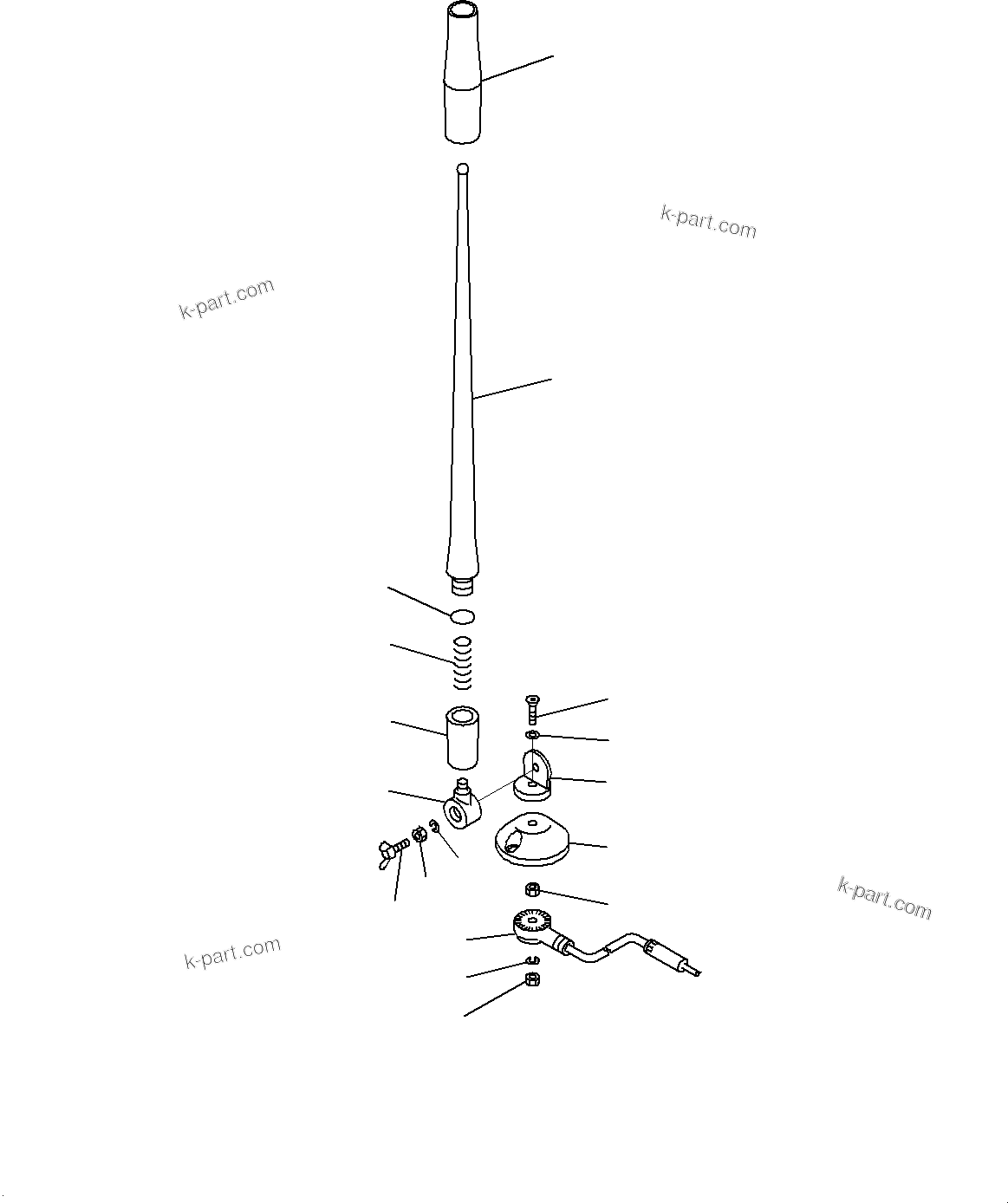 Komatsu parts book diagram for D85MS-15 S/N 2101-UP: CAB, RUBBER ANTENNA(#1006-)