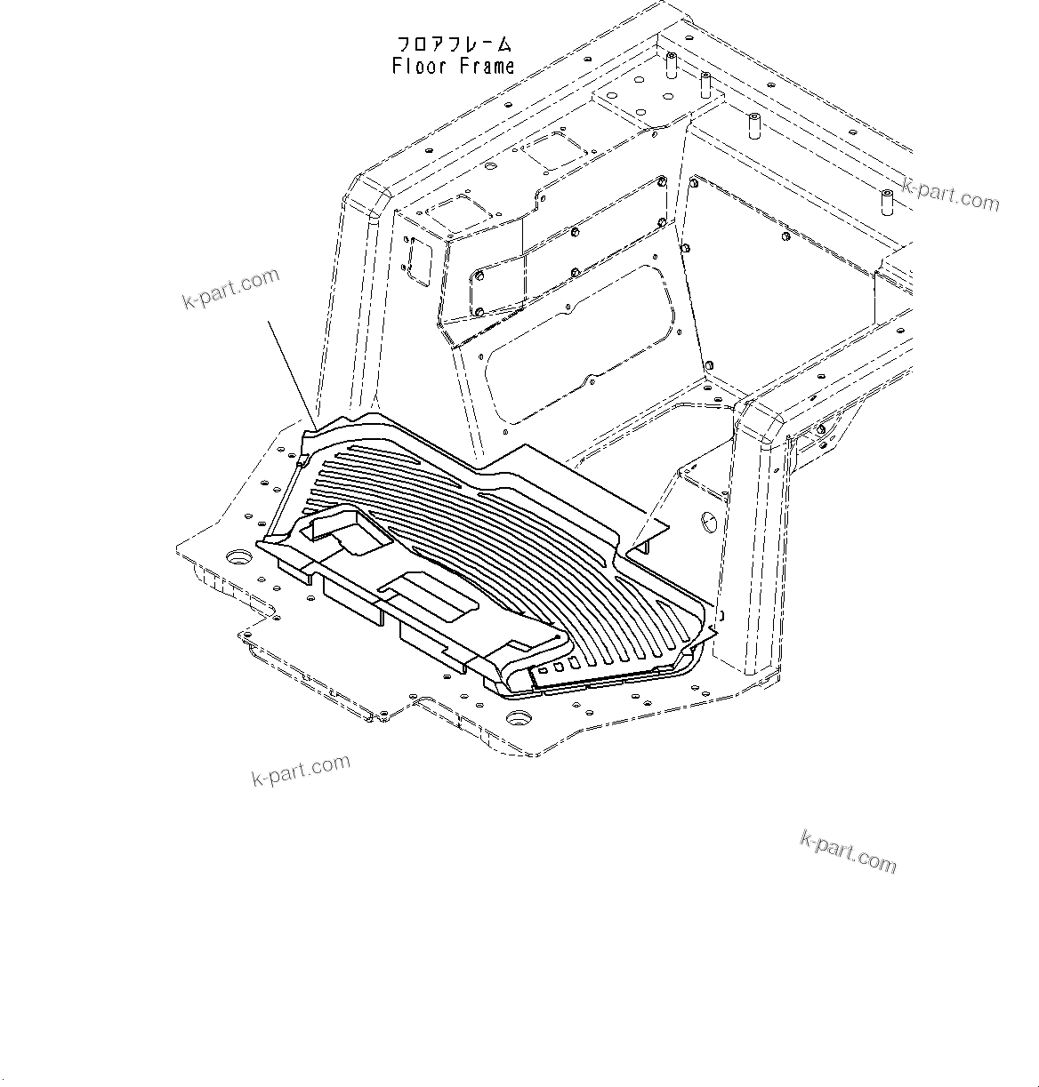 Komatsu parts book diagram for D85MS-15 S/N 2101-UP: FLOOR MAT, (#1006-)