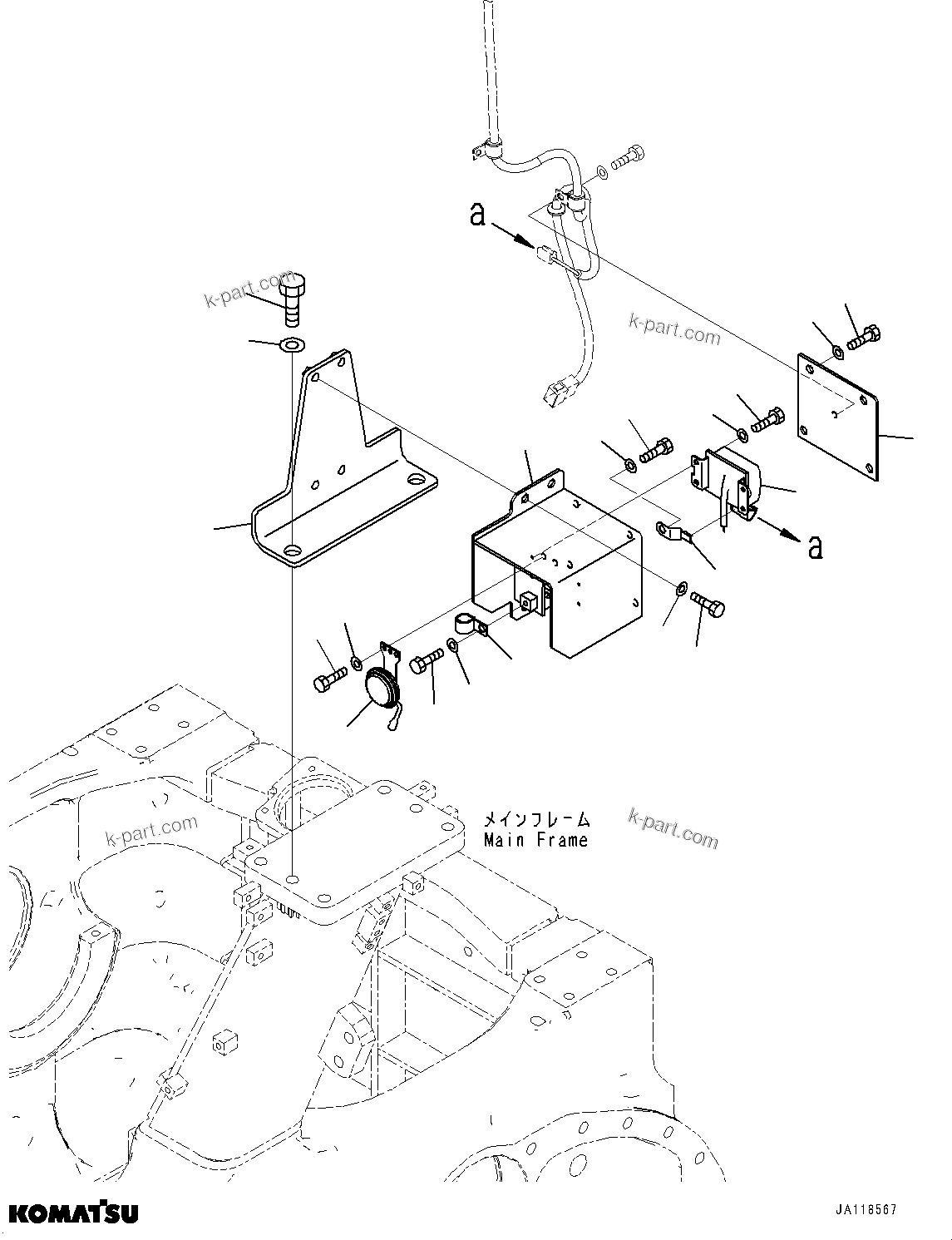 Komatsu parts book diagram for D85MS-15 S/N 2101-UP: RADIO CONTROL, HORN(#1006-)