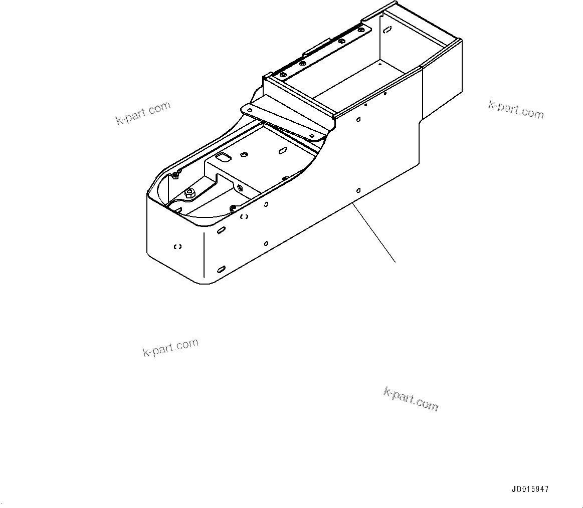 Komatsu parts book diagram for D85MS-15 S/N 2101-UP: FLOOR FRAME, CONSOLE BOX(#2001-)