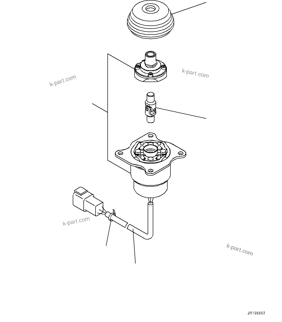 Komatsu parts book diagram for D85MS-15 S/N 2101-UP: FLOOR FRAME, ELECTRIC LEVER (2/3)(#2001-)