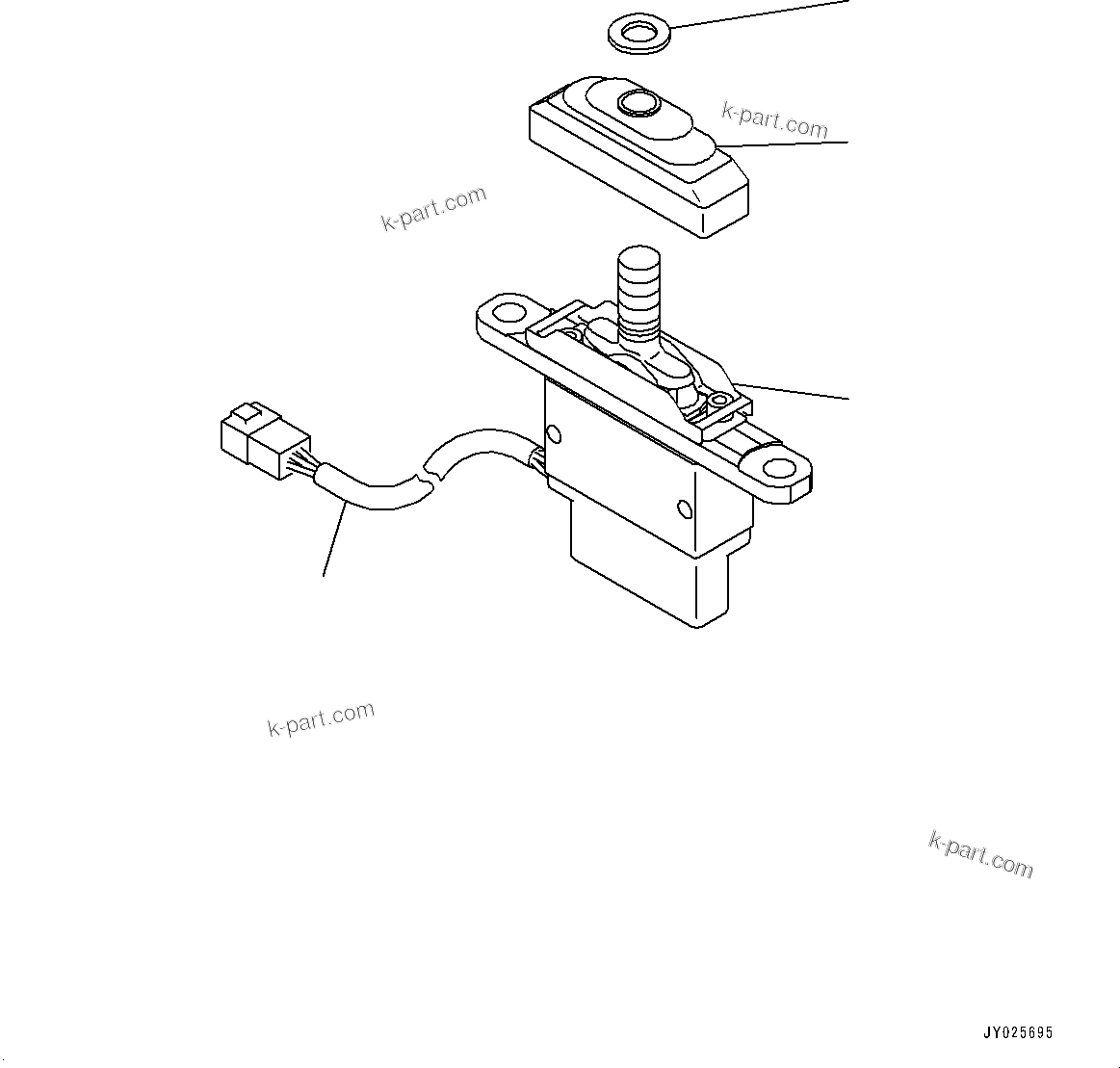 Komatsu parts book diagram for D85MS-15 S/N 2101-UP: FLOOR FRAME, ELECTRIC LEVER (3/3)(#2001-)