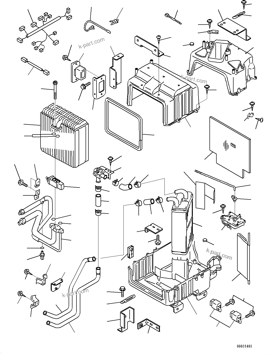 Komatsu parts book diagram for D85MS-15 S/N 2101-UP: DASHBOARD, AIR CONDITIONER UNIT(#2001-)