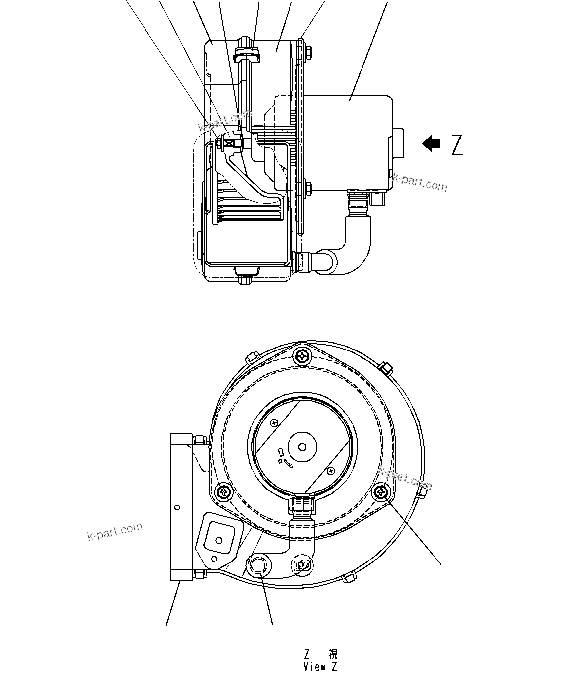 Komatsu parts book diagram for D85MS-15 S/N 2101-UP: DASHBOARD, BLOWER(#2001-)