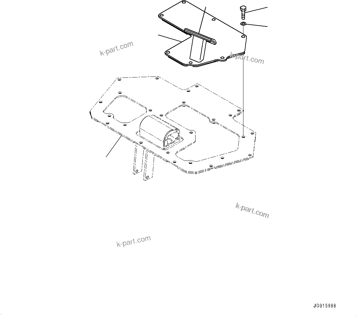 Komatsu parts book diagram for D85MS-15 S/N 2101-UP: TRAVEL CONTROL, (#1006-)