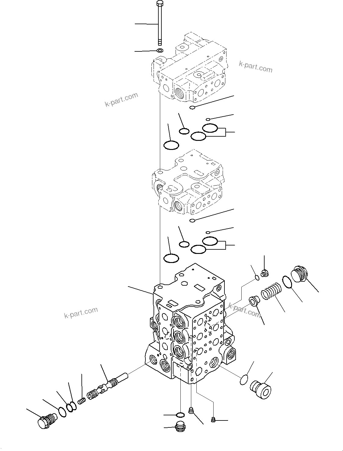 Komatsu parts book diagram for D85MS-15 S/N 2101-UP: FENDER, CONTROL VALVE (1/10)(#1006-)