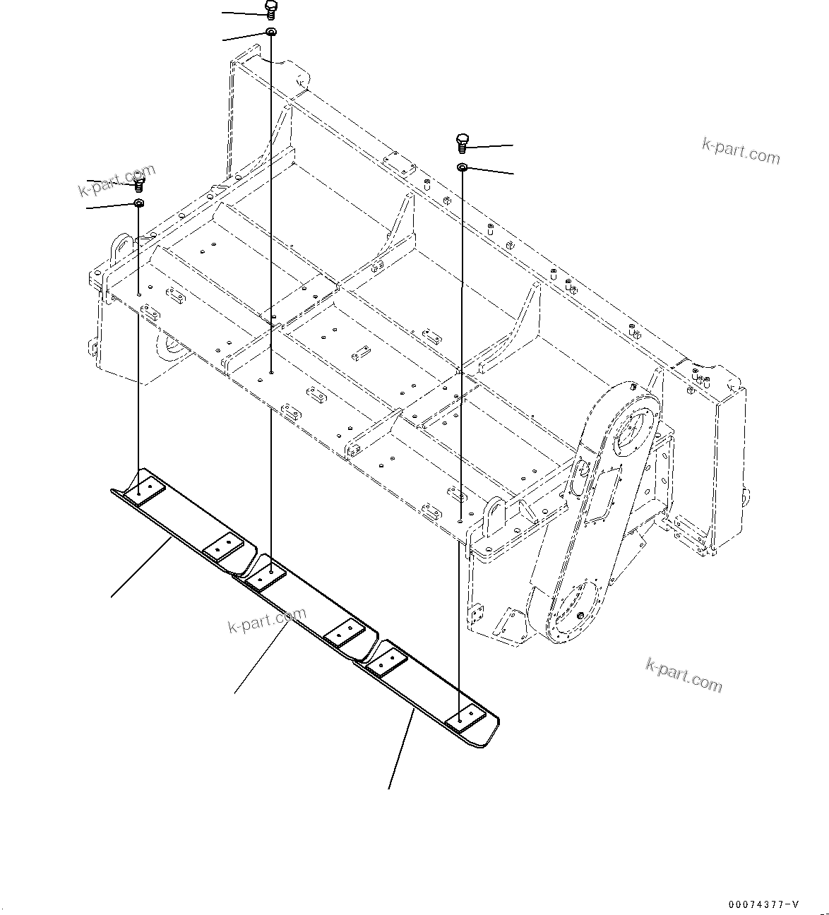Komatsu parts book diagram for D85MS-15 S/N 2101-UP: ROTOR, CRUSHER BRACKET(#1006-)