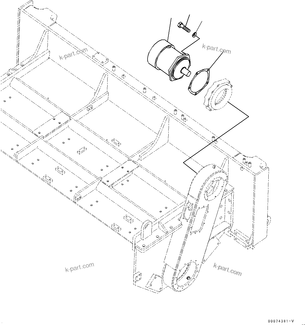 Komatsu parts book diagram for D85MS-15 S/N 2101-UP: ROTOR, MOTOR(#1006-)