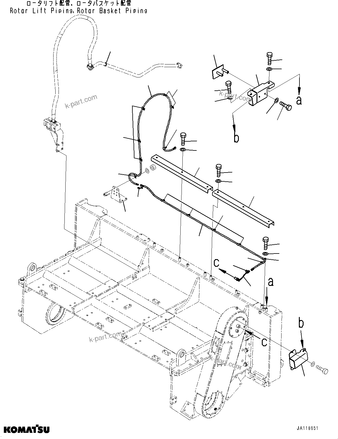 Komatsu parts book diagram for D85MS-15 S/N 2101-UP: ROTOR, SENSOR AND WIRING HARNESS MOUNTING(#2003-)